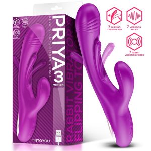 Vibrador con Lengua y Movimiento Flipping. Priya by INTOYOU