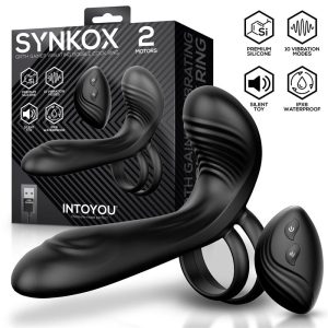 Vibrador de Doble Estimulación. Doble Anillo para el Pene y Vibración SYNKOX by INTOYOU