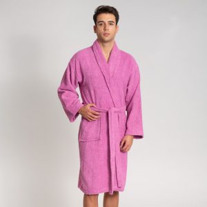Albornoz Hombre malva – Oferta 2×1 – Bata 100% Algodón