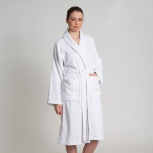 Albornoz Mujer blanco – Oferta 2×1 – Bata 100% Algodón
