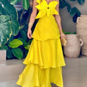 Vestido Fashion Elegante Largo de Fiesta