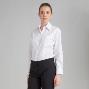Camisa hostelería manga larga mujer blanco – OFERTA 2X1