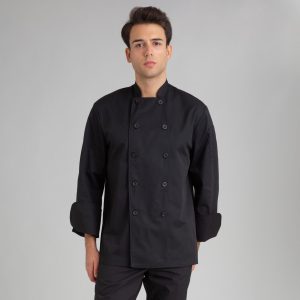 Chaqueta cocina hombre negro MONZA 4116 – OFERTA 2X1