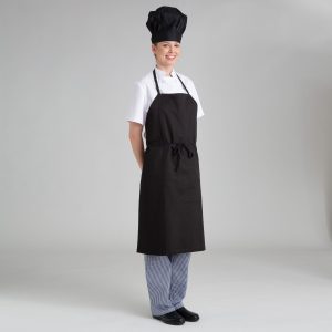 Delantal de cocina tipo peto negro CONFECCIONES ESTE – OFERTA 2X1