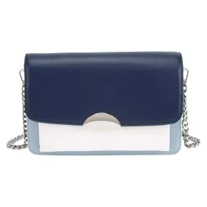 Cartera Retro con Tapa Pequeña Color Marino Bicolor Gacel