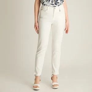 Jeans Crudo Fit Slim Tiro Medio Ldp