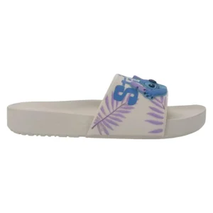Sandalia Slide Mujer Zaxy Disney Stitch Blanco con Estampado