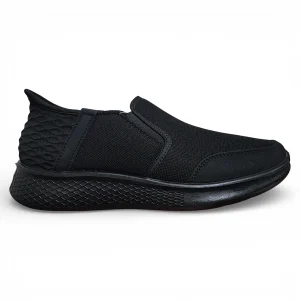 Zapatilla Sin Cordones Hombre Black Easy Comfort New Walk